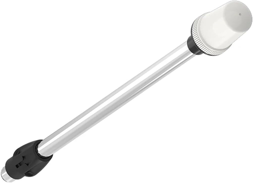 Stern Light Anchor Lamp LED Boat Lights Pole All Round White Removable 2 Pin In Angled Base USCG 2 NM 24 Inches(11580 11500SS)