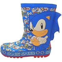 Sonic The Hedgehog Botas de lluvia de goma azul para niños