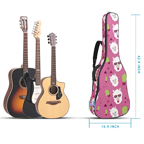Étui rembourré imperméable Oxford avec bandoulière réglable pour guitare Motif lunettes alpagas Cactus Triangles - Les Beatles, Paul McCartney, John Lennon, RIngo Starr, George Harrison Étui rembourré imperméable Oxford avec bandoulière réglable pour guitare Motif lunettes alpagas Cactus Triangles – Image 5