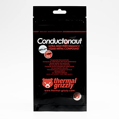 Thermal Grizzly Conductonaut - Aluminum, Thermal Paste Based On Liquid Metal - Not Suitable For Large Cooling Systems - Liquid Metal Thermal Paste For Cooling The Cpu, Gpu (5 Gram) #TOP3
