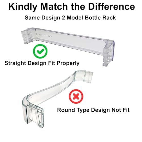 Image of Fusion Star Bottle Rack Shelf Holder Compatible with Whirlpool Single Door Fridge /Refrigerator, Clear, (Part Code - W10418661) (Pack of 1)