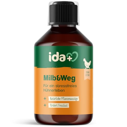 Ida Plus MiLB & Weg 250 ml Schluss mit Lästlingen Trinkwasserzusatz mit natürlichen Pflanzenextrakten besonders gut für Hühner Puten Gänse Enten & anderes Geflügel 1:1000 Konzentrat