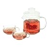 Teekanne LITING_Wang Hitzebeständige Glas Tee-Set Anzug Blume Transparente Filter Bubble Fruit Einfache Kung Fu Tee-Set