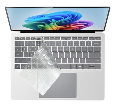 Ultra Thin Keyboard Skin Cover Compatible for 2024 Microsoft Surface Laptop (7th Edition, Windows 11 Copilot+ PC) 13.8\"/15\" Touchscreen Display, US Keyboard Layout (TPU) (Clear)