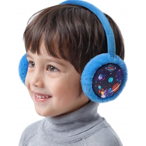 WAWSAM Winter Ohrenwärmer Kinder Weicher Plüsch Ohrenschützer für Mädchen Jungen Ski Wandern Radfahren Laufen Outdoor (Hellblau)