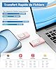 ZARMST Cle USB 256 Go, Clé USB 4 en 1 pour iOS/Pad/Android/Type C/PC, Cle USB C 3.0 Flash Drive Transfert Rapide, Clef Mémoire Externe pour Stockage Photos, Vidéos, Fichiers(Rose)