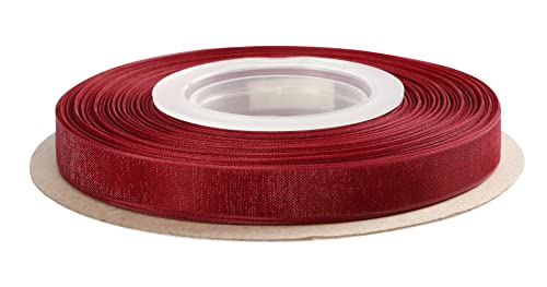 ITIsparkle オーガンジーリボン 幅9mm×45M巻 手芸 服飾 ラッピング ちょう結び リボン #793-レーズン