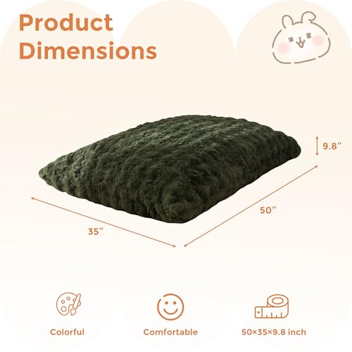 MAXYOYO 3 in 1 Kids Bean Bag Chair Bed, Child Floor Sofa for Gaming, Reading, Convertible Bean Bag Floor Cushion with Machine Washable Cover for Living Room Bedroom, Green
