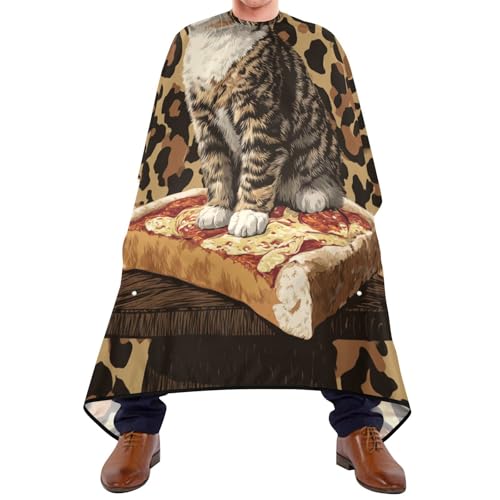 Capa de Barbero Impermeable ALZA Retro Cats 140x165cm miniatura 2