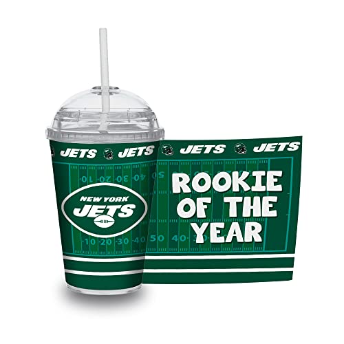 Image of Rico Industries NFL Football Rookie of The Year 12oz Acrylic Tumbler, Youth Tumbler with Swirly Straw