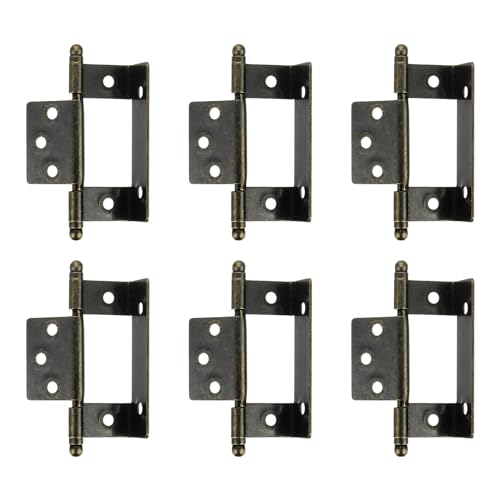 QUARKZMAN 6pz Armadio Cerniere Completo Incassato 3,4x0,8 Parziale Avvolgente Lunga Cerniera Bronzo