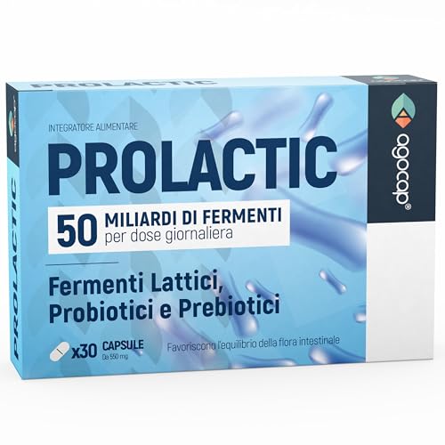 FERMENTI LATTICI PROBIOTICI - 50 MLD CFU con lactobacillus gasseri, salivarius e rhamnosus. Fermenti Lattici con Multi Enzimi e Camomilla. Fermenti lattici Probiotici per intestino per intestino pigro