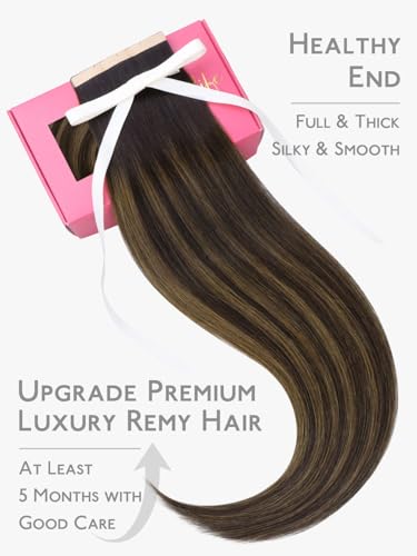 Image of WENNALIFE 3.15 inch Wide Tape in Hair Extensions Human Hair, Tape in Weft