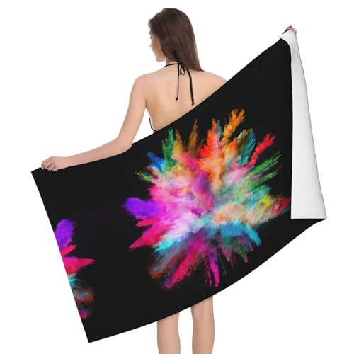 Serviette de bain microfibre drap de douche absorbant imprimé 81x132 - 2
