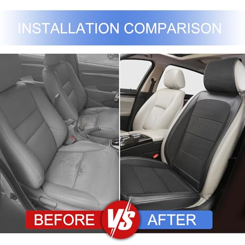 BEITK 1 Pack Black Ventilated Cooling Mesh Car Seat Covers — view 6