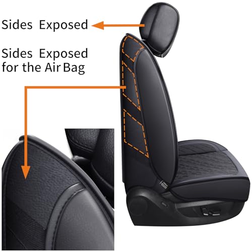 Image of YIERTAI Car Seat Covers for Dodge Ram Fit 2009-2026 1500 2010-2026 2500 3500 Classic Bighorn Longhorn Laramie Tradesman Truck Black Full Set