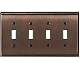 Amerock 1906989 Candler 4 Toggle Oil-Rubbed Bronze Wall Plate