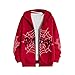 SHENHE Men's Zip Up Graphic Spiderweb Print Long Sleeve Goth Hoodie Sweatshirt Jacket Red S