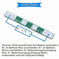 Youmile 10 Stück 1S 3A 3.7 V Lithiumbatterie Schutzplatine 18650 Lademodul BMS PCB Schutzplatine für Li-Ionen Lithiumbatteriezelle mit Nickelstreifen – Ansicht 6