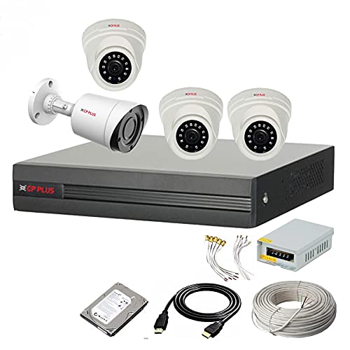 CP PLUS 4 Channal HD DVR 1080p 1Pcs,Outdoor Camera 2.4 MP 1Pcs,Indoor Camera 2.4 MP 3Pcs,1 TB Hard Disk,Full Combo Set (B09GPVRLG4) Amazon Price History, Amazon Price Tracker
