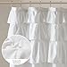 Madison Park Grace White Shower Curtain,Solid Cottage Top Shower Curtains for Bathroom, 72 X 72, White