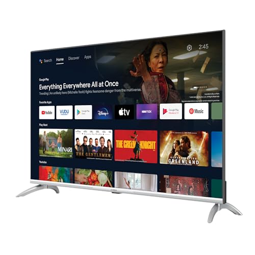 STRONG - Smart TV 4K UHD SRT43UD6593 - TV 43 Pouces (108 cm) - TV Connectée sous Android TV - Applis de Streaming - Partage de Fichiers/Écrans - WiFi & Bluetooth - Google Assistant - Noire