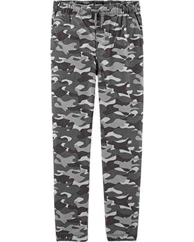 Osh Kosh Little Boy's Pull-On Twill Joggers Pants, Camo, 12