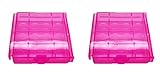 2x Caja Porta pilas Portabaterias Baterias Recargables AA R6 LR03 AAA 2547rs