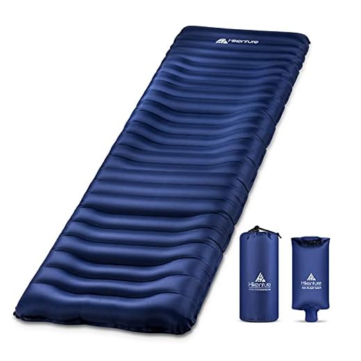 Hikenture Camping Mattress Ultra-Thick 13cm,Ergonomic Sleeping Pad with Pillow,Backpacking Sleeping Mat,Ultralight,Inflatable &Compact Camp Air Mattress for Tent,Cot,Hammock