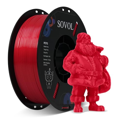 Sovol PETG Filament 1.75mm 1kg Red Strong Durable 3D Printer Material