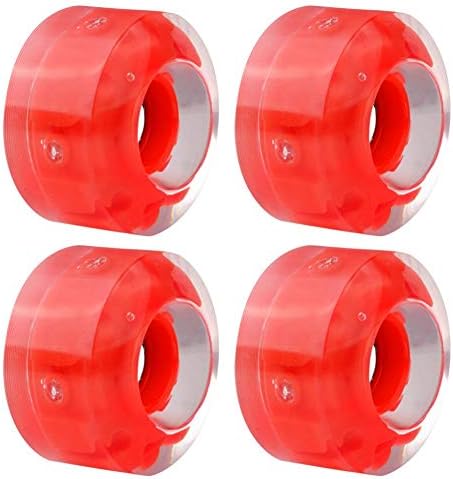 Light up Roller Skate Wheels 4pcs Luminous Light Up Roller Skate Wheels with Bearings Roller Skates Accessories Skating Wheels Replacements