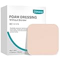 Dimora Foam Dressing, Sterile Non-Adhesive Hydrophilic Pads, Highly Absorbent 4"x4"(10 cm*10 cm) Pack of 10 Square Waterproof Dressing for Wound Care