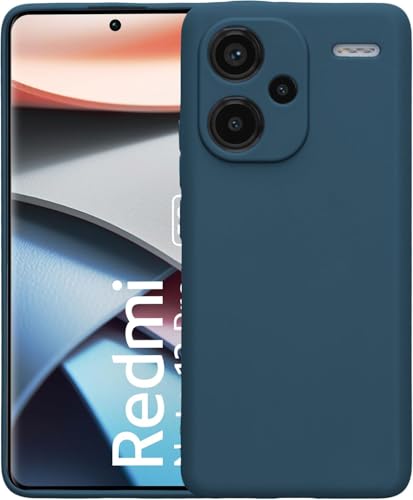 Image of DIZORO Compatible with Mi Redmi Note 13 Pro Plus 5G Back Cover with Upgraded Square Edges for Camera Protection Shockproof Flexible Matte Liquid Silicone Mobile Phone Case (Blue)
