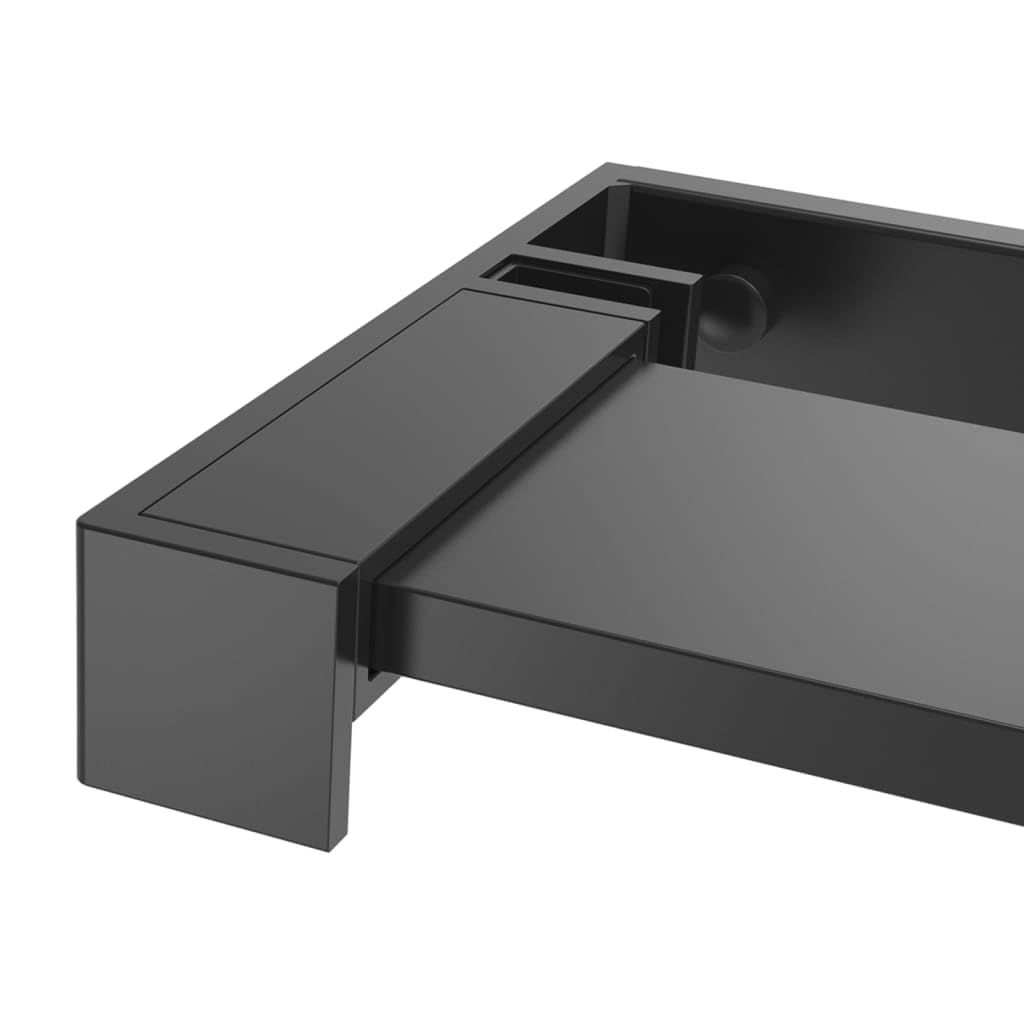 vidaXL Estante de Pared de Ducha Aluminio Negro 100 cm