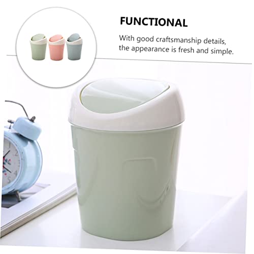 Caneca de basura rectangular pequeña para escritorio miniatura 3