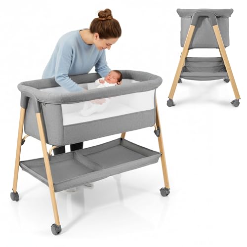 Moby-System Babybett Mili – Reisebett 0–6 Monate, Klappbar mit Matratze,