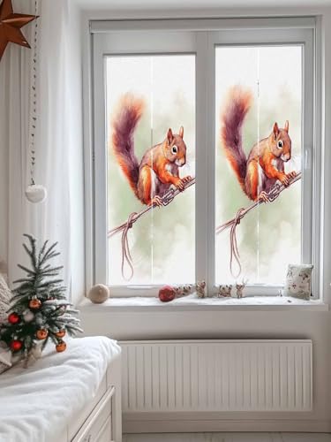 Película decorativa para ventana con ardilla, 24x59 in miniatura 7