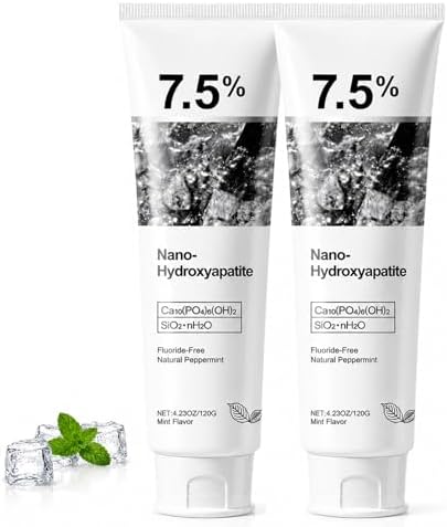 Ayzololo 7.5% Nano Hydroxyapatite Toothpaste, Fluoride-Free Tooth...
