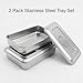 QWORK Medical Stainless Steel Instrument Tray Organizer Holder with Lid and Handle Grip for Surgical Medical Dental Instruments, 9.5