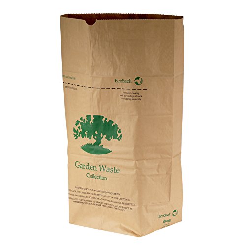 All-Green 75 Litre Paper Compostable Garden Waste Sacks with 10 Bags, Brown