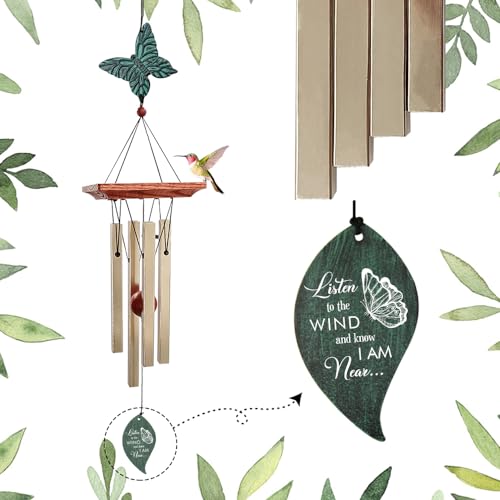 Image of ASTARIN Memorial Custom Wind Chimes for Loss of Loved One, Wind Chimes for Patio Yard Decor, 24'' Condolences