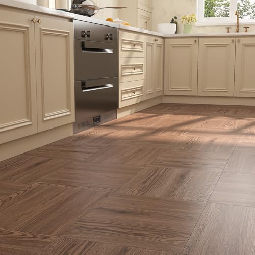 ReWallpaper Suelo Vinilo Autoadhesivo Madera Oscura 15 Baldosas 30cmx30cm Piso Vinilico Adhesivo Roble Marrón Revestimiento Suelo Efecto Madera para Salon Habitación Suelos Adhesivos PVC Mate