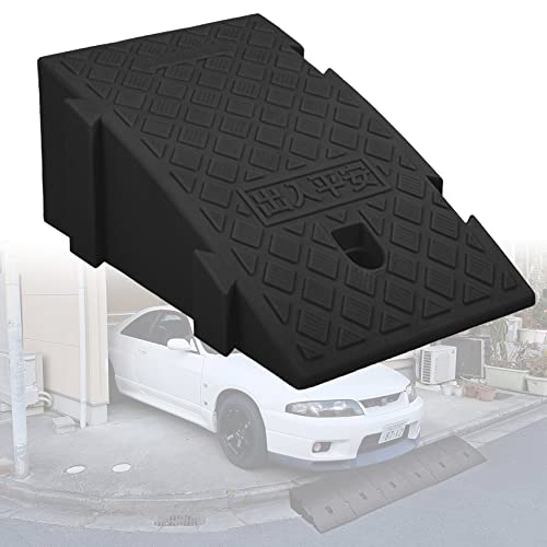 Rampa de bordillo para autos, plástico resistente, 9.8 x 15.7 x 6.3 in