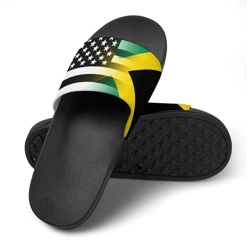 U.S.A Jamaican Flag Men's Bathroom Slippers Shower Indoor Home Beach Outdoor Shoes for Women4