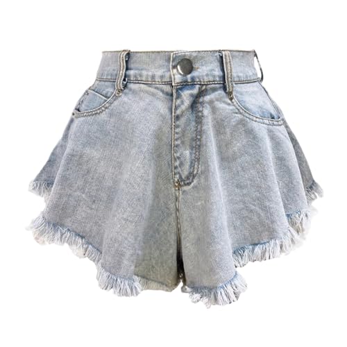 Short en jean déchiré taille haute femme bleu clair XL wjnvfioo
