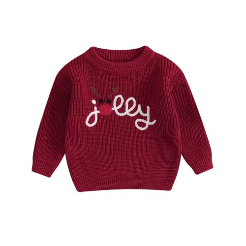 Infant Newborn Baby Christmas Sweater Cute Candy Cane Warm Knitted Sweater Top Toddler Fall Winter Clothes