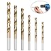 Produktbild Spiralbohrer Set 6 tlg 4mm 5mm 6mm 7mm 8mm 9mm Holz Bohrsatz Schlagenbohrer HSS Titanium Metallbohrer Werkzeuge Profi Drill Bit für Holz,Metall,Glas