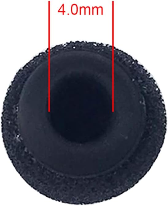 2pcs Foam Windscreen Covers/Pop Filter/Wind Shield with Silicone Holder Compatible for RODE Smartlav+ Lavalier Mic with Diameter of 4-5.0mm (Black)