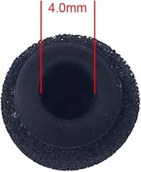 2pcs Foam Windscreen Covers/Pop Filter/Wind Shield with Silicone Holder Compatible for RODE Smartlav+ Lavalier Mic with Diameter of 4-5.0mm (Black)