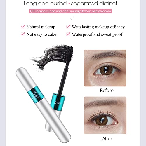 Eforcase 4D Silk Fiber Lash Mascara, Double-Ended Volume Set, Longer And Full, Eyelash Primer & Mascara, Hypoallergenic & Cruelty Free #TOP2